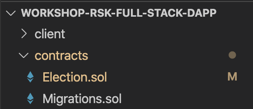 RSK Full Stack dApp - Election.sol