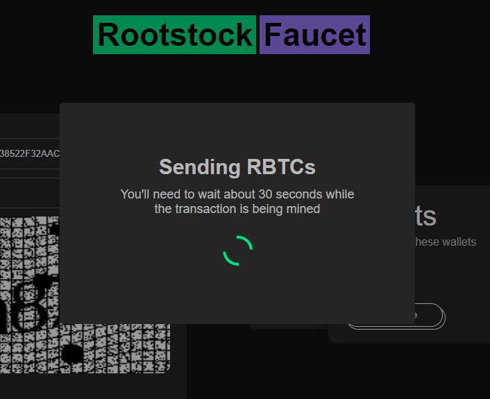 RSK faucet - 2