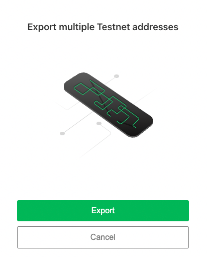 Export Testnet Addresses