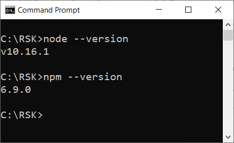 node and npm version