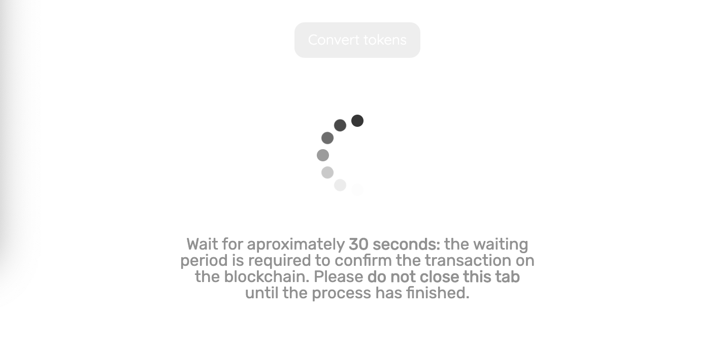 token bridge wait for transaction